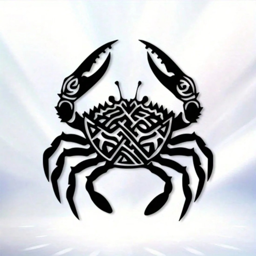 Home Decor Nautical - Metalowa dekoracja ścienna w kształcie kraba,