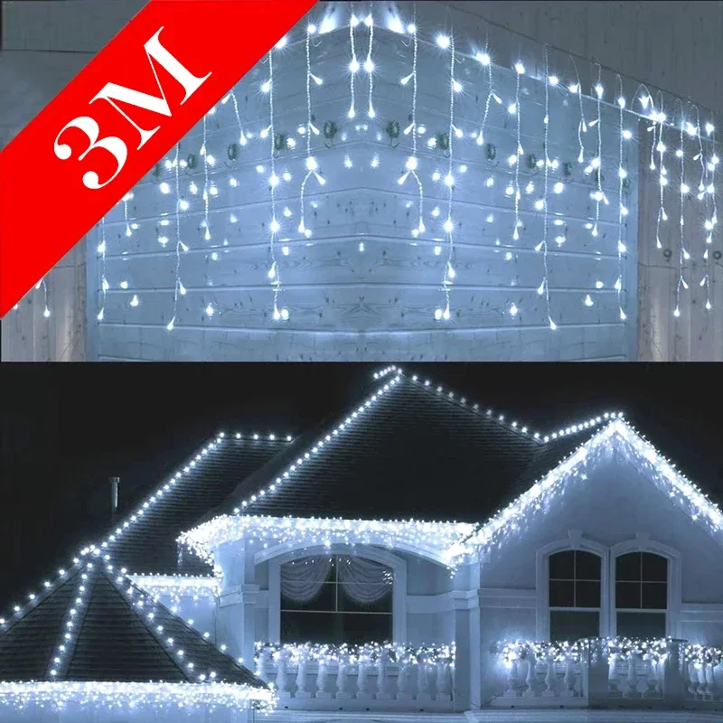 String Curtain Light - Świąteczne lampki dekoracyjne na zewnątrz, wiszące