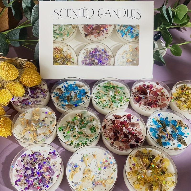 Scented Candle Set - Zestaw 6 świec zapachowych Zapachowy kryształowy