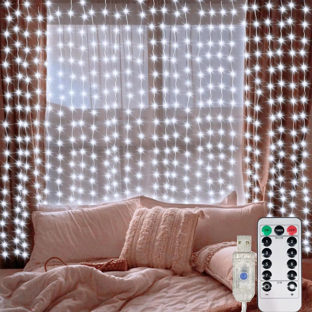 String Curtain Light - Kurtyna świetlna LED, girlanda, lampki USB,