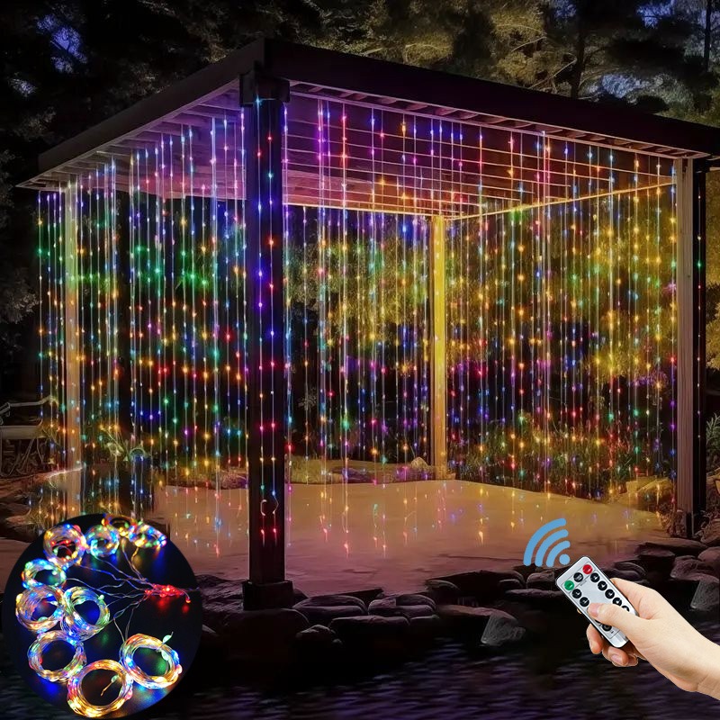String Curtain Light - Kurtyna świetlna LED 3/4/6m, girlanda, lampki