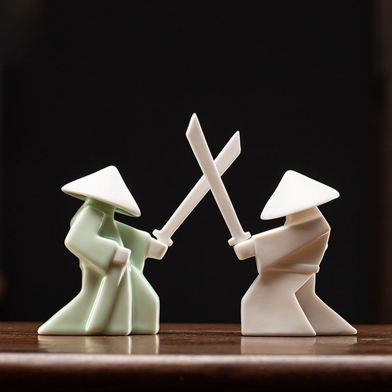 Incense Stick Holder - Szermierz rycerski ekspert ceramiczny samuraj rycerz
