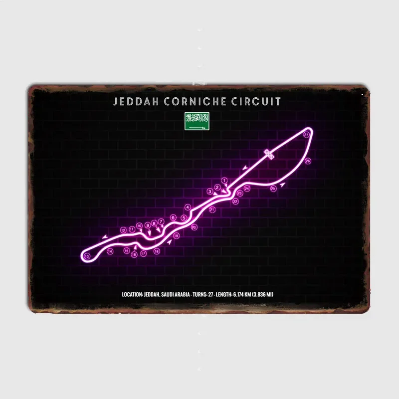 Plakat Retro Toru Wyścigowego  – Home Decor Jeddah recenzja i cena