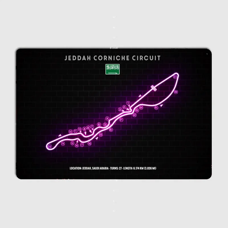 Plakat Retro Toru Wyścigowego  – Home Decor Jeddah recenzja i cena