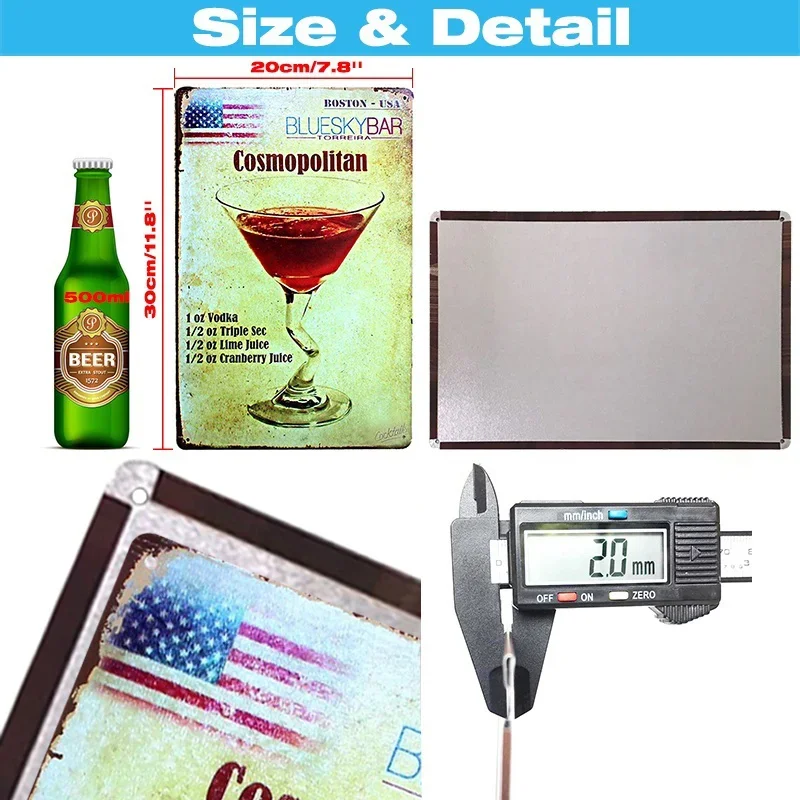 Plakat Retro Metalowe Plakaty  – Home Decor Png recenzja i cena