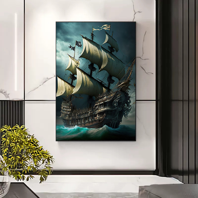 Abstrakcyjny Plakat z Pirackim – Home Decor Nautical recenzja i cena