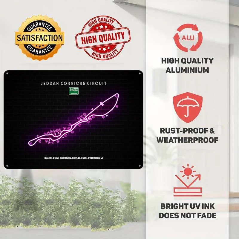 Metalowy plakat 3D z teksturą  – Home Decor Jeddah recenzja i cena