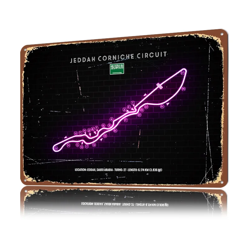 Metalowy plakat 3D z teksturą  – Home Decor Jeddah recenzja i cena