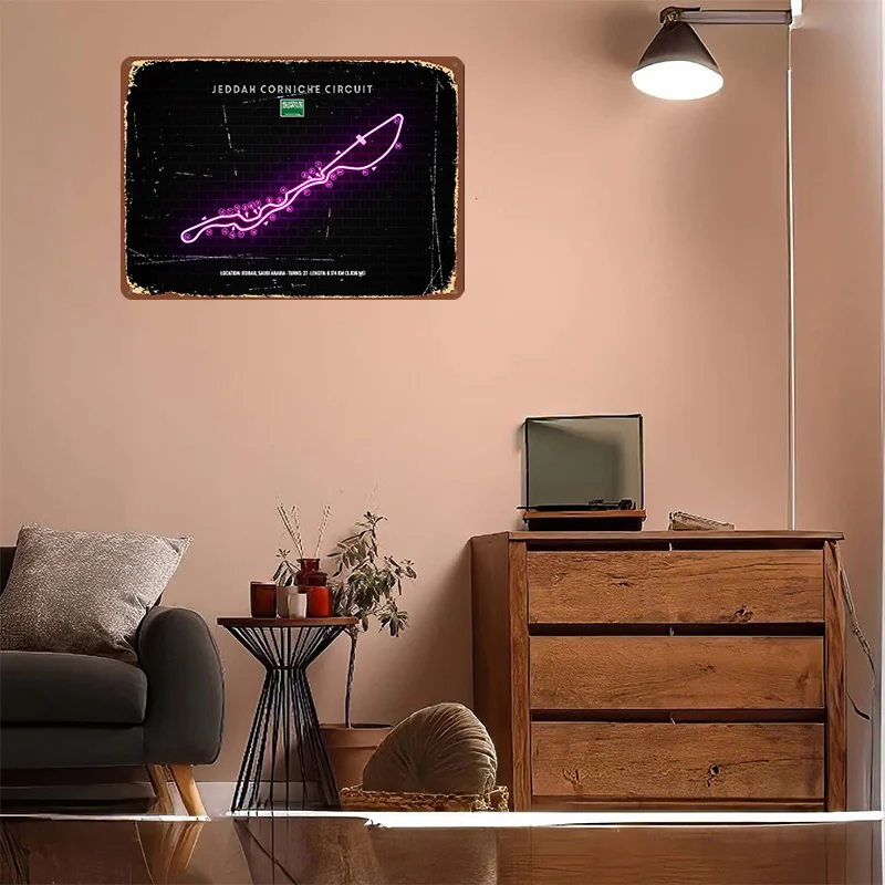 Metalowy plakat 3D z teksturą  – Home Decor Jeddah recenzja i cena