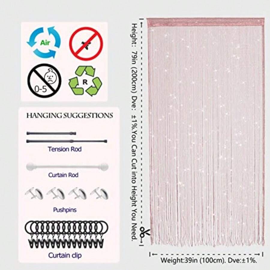 Kurtyna z cekinami i koralikam – String Curtain Light recenzja i cena