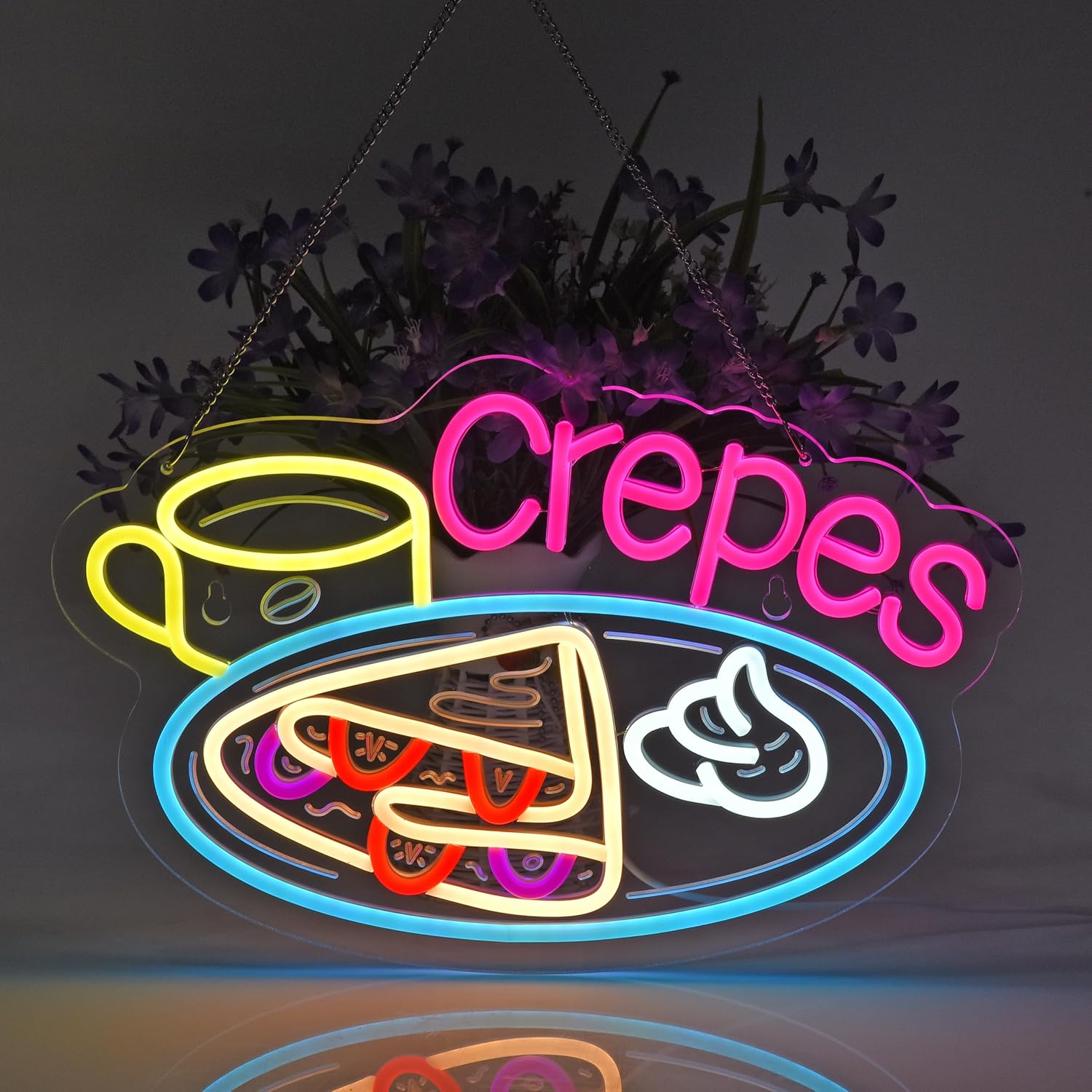 Neon LED w kształcie naleśnikó – Home Decor Nearby recenzja i cena
