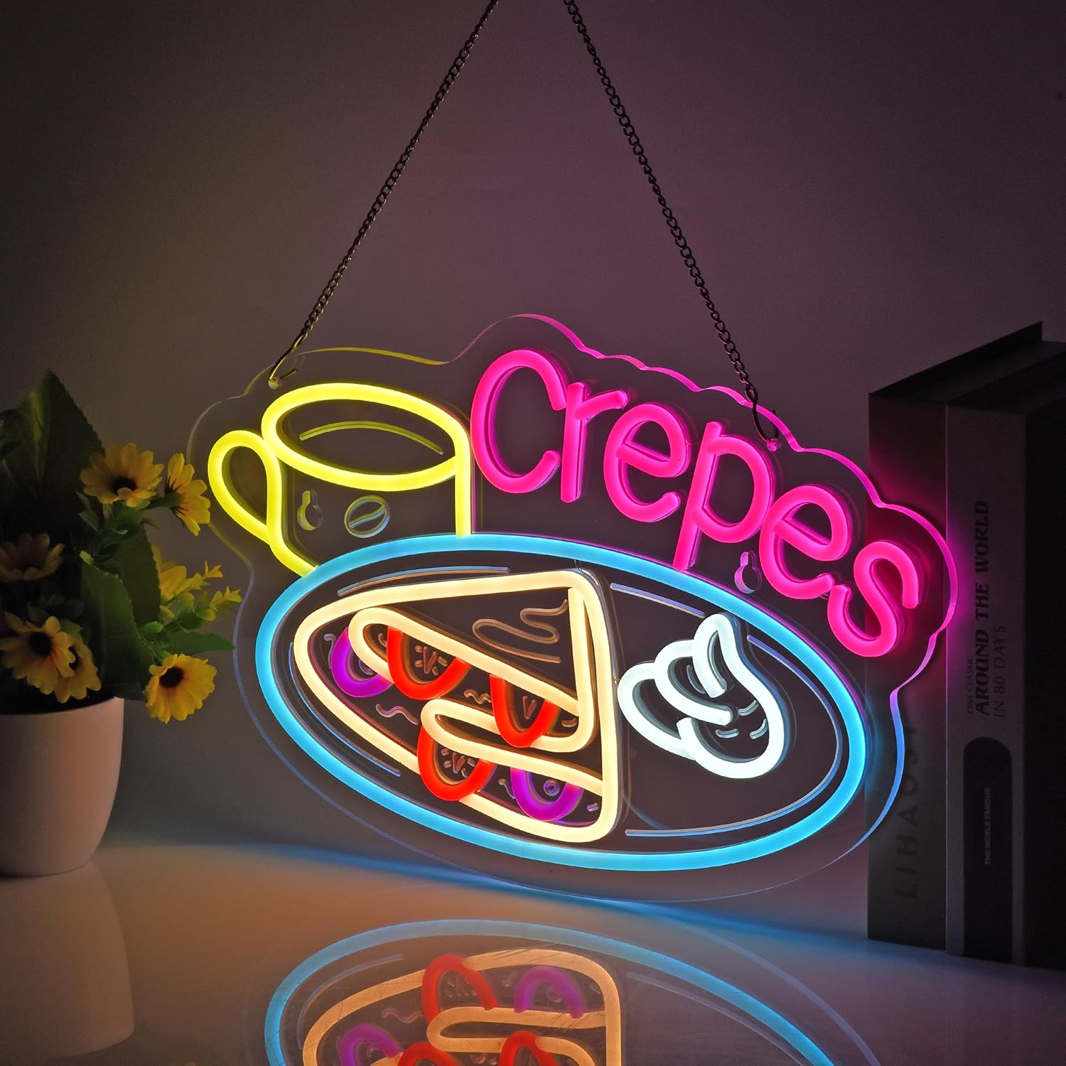 Neon LED w kształcie naleśnikó – Home Decor Nearby recenzja i cena