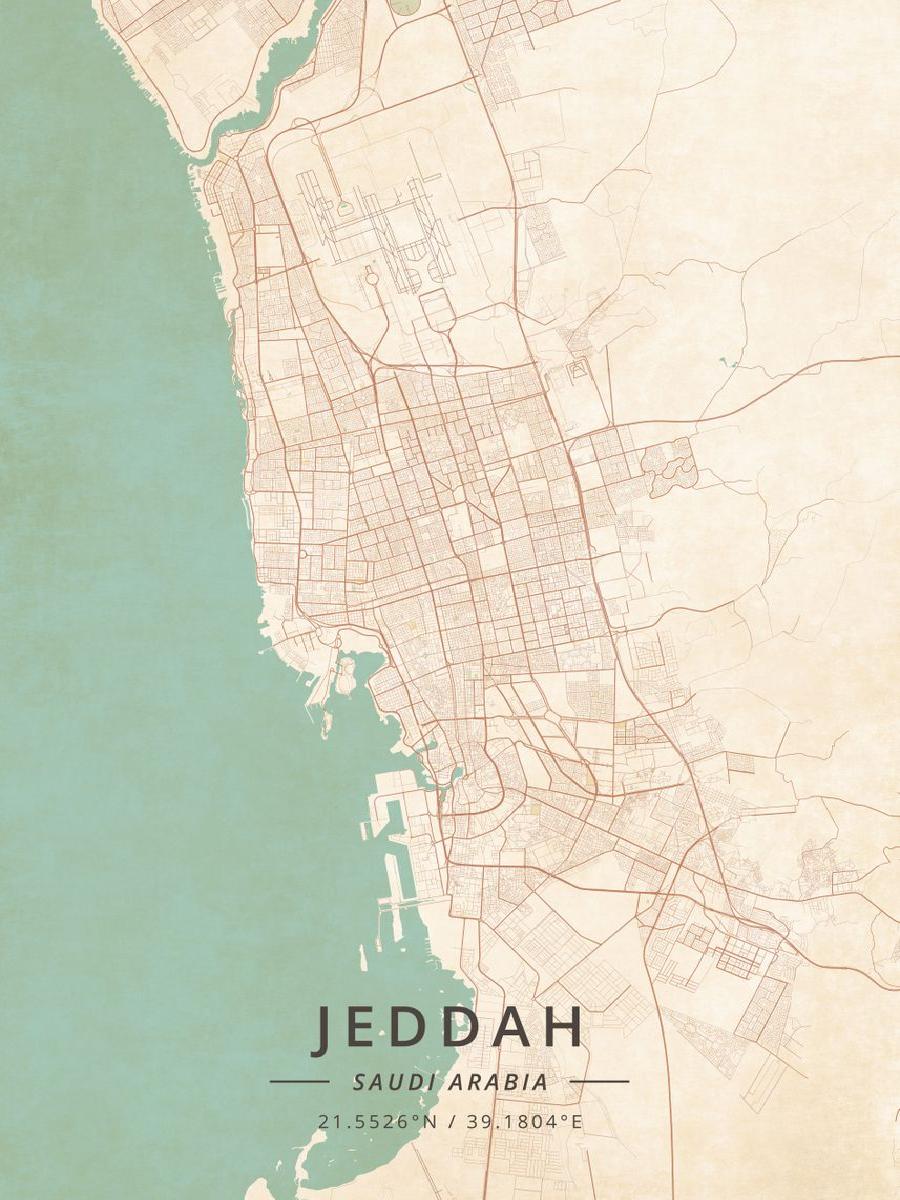 Jeddah Arabia Saudyjska Mapa m – Home Decor Jeddah recenzja i cena