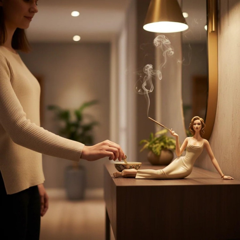 Elegancka figurka damy, podsta – Incense Stick Holder recenzja i cena