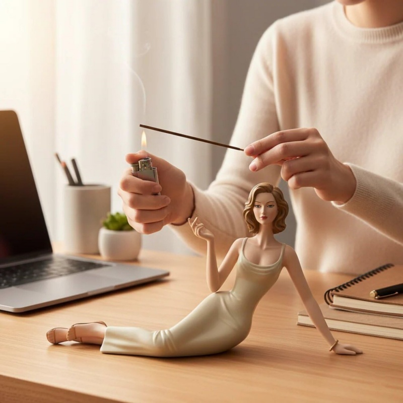 Elegancka figurka damy, podsta – Incense Stick Holder recenzja i cena