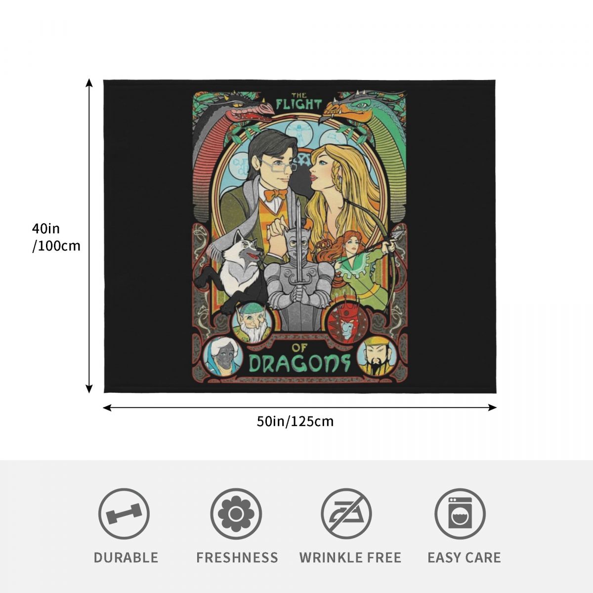 Koc z nadrukiem Flight of Drag – Home Decor Png recenzja i cena