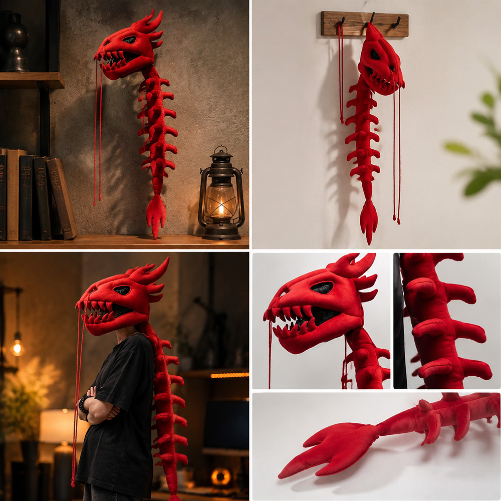 Pluszowy kaptur z czaszką smok – Home Decor Design recenzja i cena