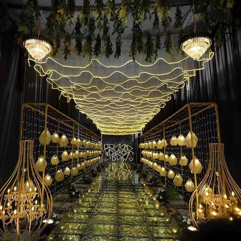 Dekoracja sufitowa na wesele,  – String Curtain Light recenzja i cena