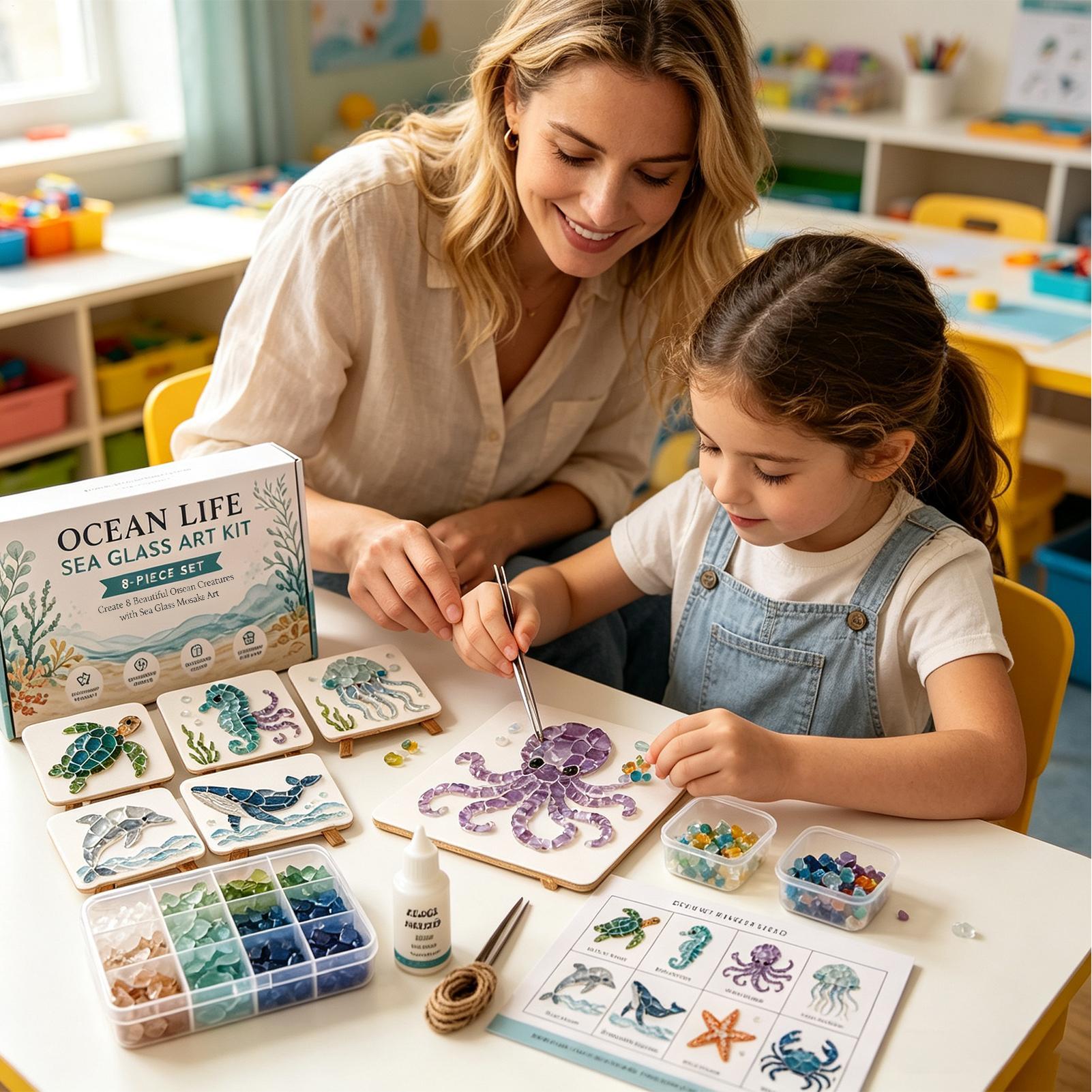 1 szt. Mozaika z morskiego szk – Home Decor Nautical recenzja i cena